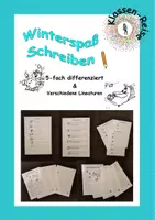Vorschau - Arbeitsblätter - Winterspaß Schreiben - Deckblatt