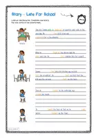 Vorschau - Arbeitsblätter - Late For School - Story zur Verwendung des simple past - Seite 3