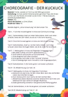 Vorschau - Stundenentwürfe - Choreographie Karneval der Tiere Kuckuck - Deckblatt