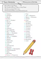 Vorschau - Merkblätter - Schulsachen - Wortschatz - Wörterliste DaZ - Vokabelheft - deutsche Vokabelliste - Vokabeln abschreiben - Seite 2