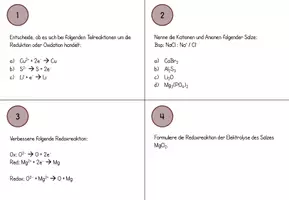 Vorschau - Arbeitsblätter - Elektrolyse Redoxreaktion Differenzierte Übungskarten - Seite 2
