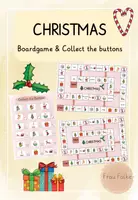 Vorschau - Spiele - Christmas - Board game & Collect the buttons Englisch Spielfeld - Deckblatt