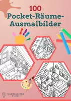 Vorschau - Mal- und Bastelvorlagen - 100 Ausmalbilder “Pocket Räume” für Jugendliche - Deckblatt