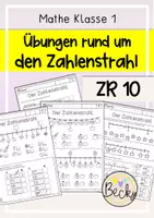 Vorschau - Arbeitsblätter - Zahlenstrahl bis 10 - Deckblatt