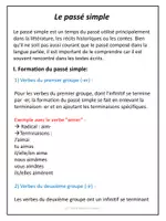 Aperçu - Préparation de séance / Séance complète - Le passé simple - Explications et exercices corrigés /Past simple French grammar - Page de couverture