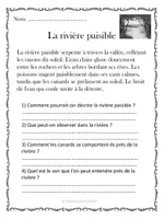 Aperçu - Préparation de séance / Séance complète - 10 textes descriptifs - Compréhension de lecture / French Reading Comprehension - Page de couverture