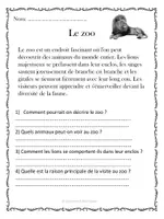 Aperçu - Préparation de séance / Séance complète - 10 textes descriptifs - Compréhension de lecture / French Reading Comprehension - Page 1