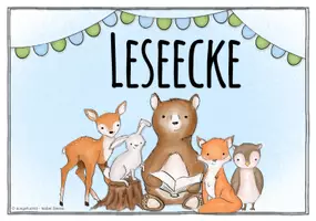 Vorschau - Poster - Plakat Leseecke für die Klassenraumgestaltung - Deckblatt