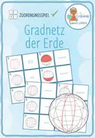 Vorschau - Stationenlernen - Gradnetz der Erde – Paare Finden Spiel / Zuordnungsaktivität - Deckblatt