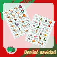Vista previa - Hojas de trabajo - Dominó navidad - Portada