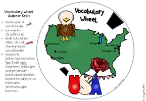 Vorschau - Anderer Materialtyp - USA: Vocabulary Wheel mit 20 wichtigen Vokabeln - Seite 3