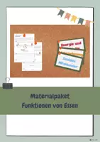 Vorschau - Arbeitsblätter - Materialpaket: Funktionen von Essen - Deckblatt