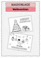 Vorschau - Mal- und Bastelvorlagen - Weihnachten/Christmas - Malvorlagen - Deckblatt