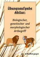 Vorschau - Arbeitsblätter - Übungsaufgabe Abitur Biologie: Artbegriff (inkl. Lösungen) - Deckblatt