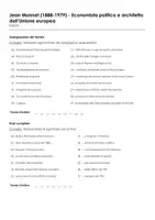 anteprima - Esercizi - Jean Monnet (1888-1979) - Economista politico e architetto dell'Unione europea - Pagina 1