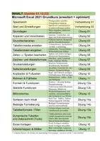 Vorschau - Unterrichtsreihen - Excel 2021 Grundkurs 2 Auflage (optimiert und ergänzt) - Seite 1