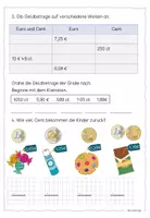 Vorschau - Arbeitsblätter - Geld Euro und Cent / Test - Seite 1