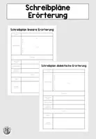 Vorschau - Arbeitsblätter - Schreibplan für lineare und dialektische Erörterung - Deckblatt