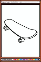 Aperçu - Feuilles d'exercices - 20 Pages SKATEBOARD COLORING BOOK For KIDS - Page 3