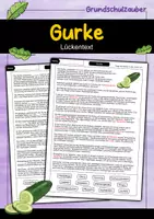 Vorschau - Arbeitsblätter - Gurke Lückentext - Deckblatt