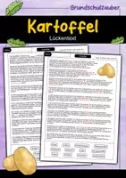Vorschau - Arbeitsblätter - Kartoffel Lückentext - Deckblatt