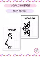 Vorschau - Arbeitsblätter - WINTER SYMMETRIES - 12 pictures. - Deckblatt