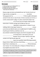 Vorschau - Arbeitsblätter - Arbeitsblatt "Religionen" + interaktive Lösung & MP3 + Infografik - Deckblatt