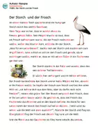 Vorschau - Arbeitsblätter - FABEL "Der Storch und der Frosch" - inkl. Anleitung zur Nacherzählung - Seite 3