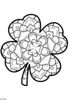 Vorschau - Mal- und Bastelvorlagen - Kleeblatt-Mandalas (Ausmalbilder und Grußkarten) - Seite 2