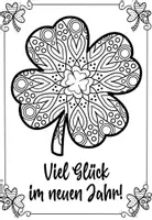 Vorschau - Mal- und Bastelvorlagen - Kleeblatt-Mandalas (Ausmalbilder und Grußkarten) - Seite 3