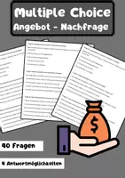 Vorschau - Arbeitsblätter - 34 Multiple-Choice-Fragen Angebot und Nachfrage - Deckblatt