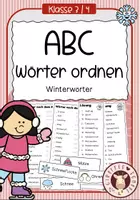 Vorschau - Unterrichtsreihen - Wörter nach dem ABC ordnen - Winter - Deckblatt