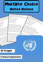 Vorschau - Arbeitsblätter - 40 Multiple-Choice Fragen: UNO - Deckblatt