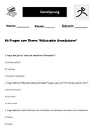Vorschau - Arbeitsblätter - 40 Fragen zum Thema Philosophie Grundwissen - Seite 1