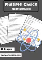 Vorschau - Arbeitsblätter - 40 Multiple Choice Fragen zum Grundwissen in der Quantenphysik - Deckblatt