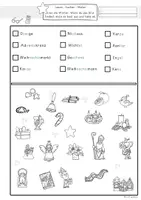 Vorschau - Arbeitsblätter - Kostenloses Arbeitsblatt Lesen, Suchen, Malen Weihnachten 1.Klasse, 2.Klasse, DaZ, - Seite 1
