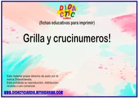 Vista previa - Juegos / Gamificación - grilla y crucigramas numéricos - página 1