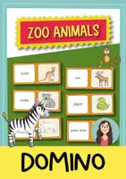Vorschau - Spiele - Zoo animals Domino-Spiel (Englisch) - Deckblatt
