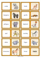 Vorschau - Spiele - Zoo animals Domino-Spiel (Englisch) - Seite 3