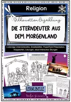 Vorschau - Unterrichtsreihen - Die Sterndeuter aus dem Morgenland - Die Heiligen Drei Könige - 4-stündige Unterrichtsreihe, Silhouettenerzählung, Arbeitsblätter und eduki-Interactive Klasse 1 - 4 - Deckblatt