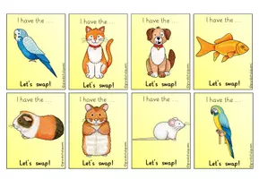 Vorschau - Spiele - Wortschatzspiel Let´s swap - "Pets" - Seite 3