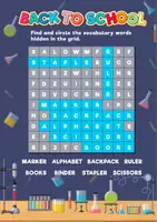 Vorschau - Arbeitsblätter - Suchsel Englisch Suchsel Schulsachen - School Supplies - Suchsel Englisch Grundschule - word search puzzle 2 - Englisch Vertretung - Englisch Freiarbeit - Seite 3