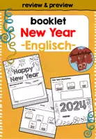 Vorschau - Arbeitsblätter - New Year (Silvester) 2024/25 Klappheft -Englisch- - Deckblatt