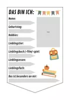 Vorschau - Mal- und Bastelvorlagen - Wimpel-Steckbriefe für das Klassenzimmer - Seite 2