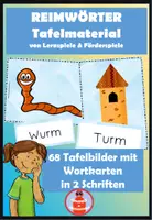Vorschau - Fördermaterial/Inklusion - Reimwörter Tafelmaterial - Deckblatt