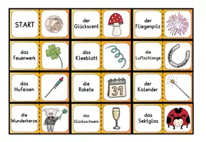 Vorschau - Spiele - Silvester Wortschatz Spiel Domino DaZ DaF A1 A2 - Seite 3