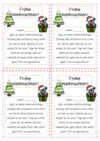 Vorschau - Anderer Materialtyp - Weihnachtsgrüße für Eltern, Schüler*innen und Kolleg*innen - Seite 1