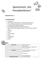 Vorschau - Stundenentwürfe - Bericht_Lesetheater/Sprechstück "Pressekonferenz" - Deckblatt