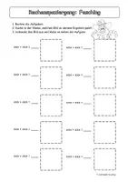 Vorschau - Arbeitsblätter - Rechenspaziergang Fasching: Word-Vorlage individuell anpassen - Seite 3