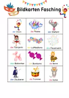 Vorschau - Spiele - Bildkarten Fasching und Bingo Karten - Seite 1